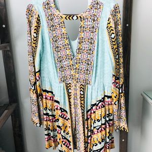 Free People Turquoise Mini Dress/Tunic